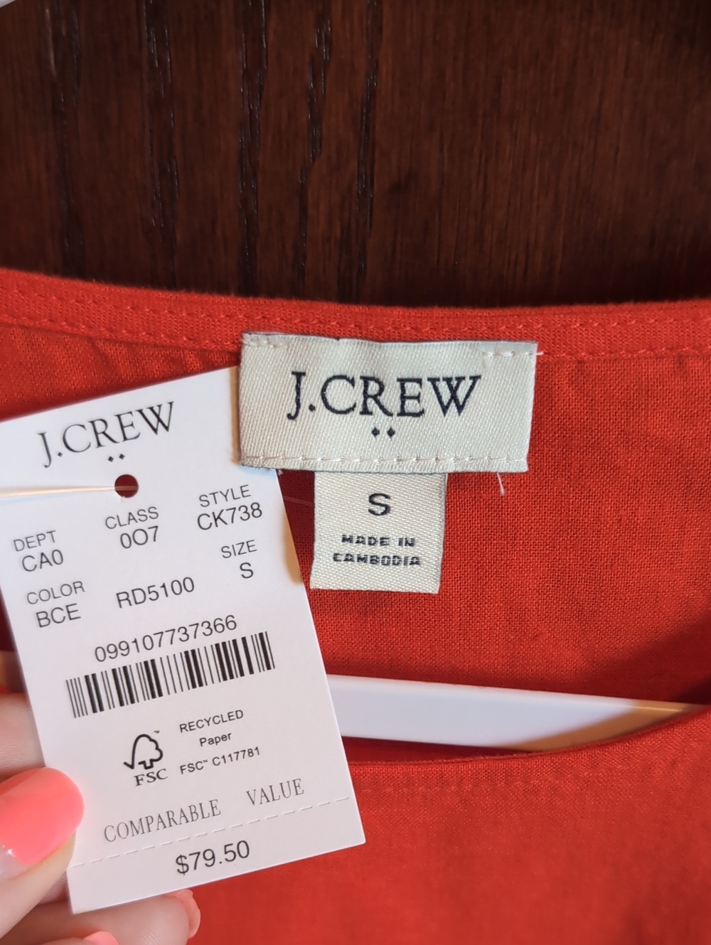J. Crew Button-Shoulder Top - Picture 3 of 4